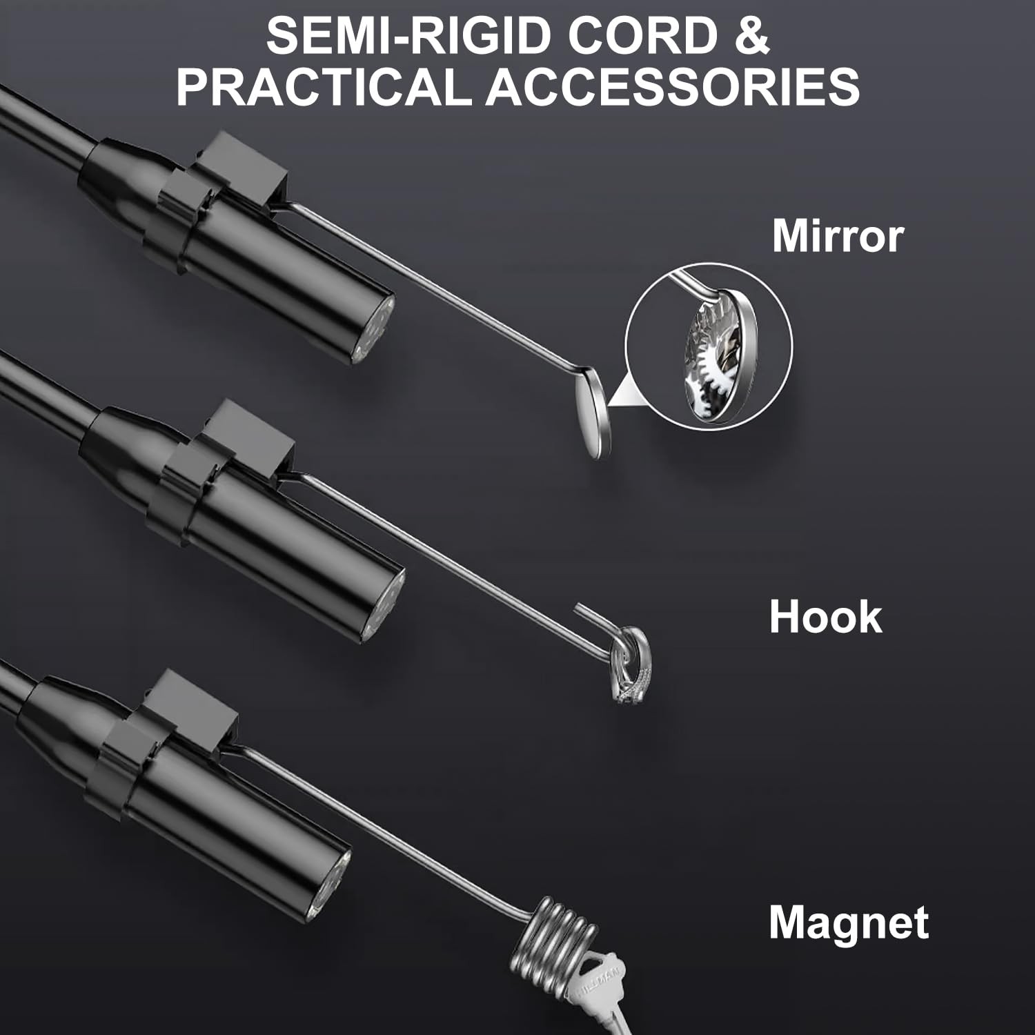 HANMATEK Industrial Endoscope, 4.3-Inch TFT Screen, 16.5ft Flexible turquoise