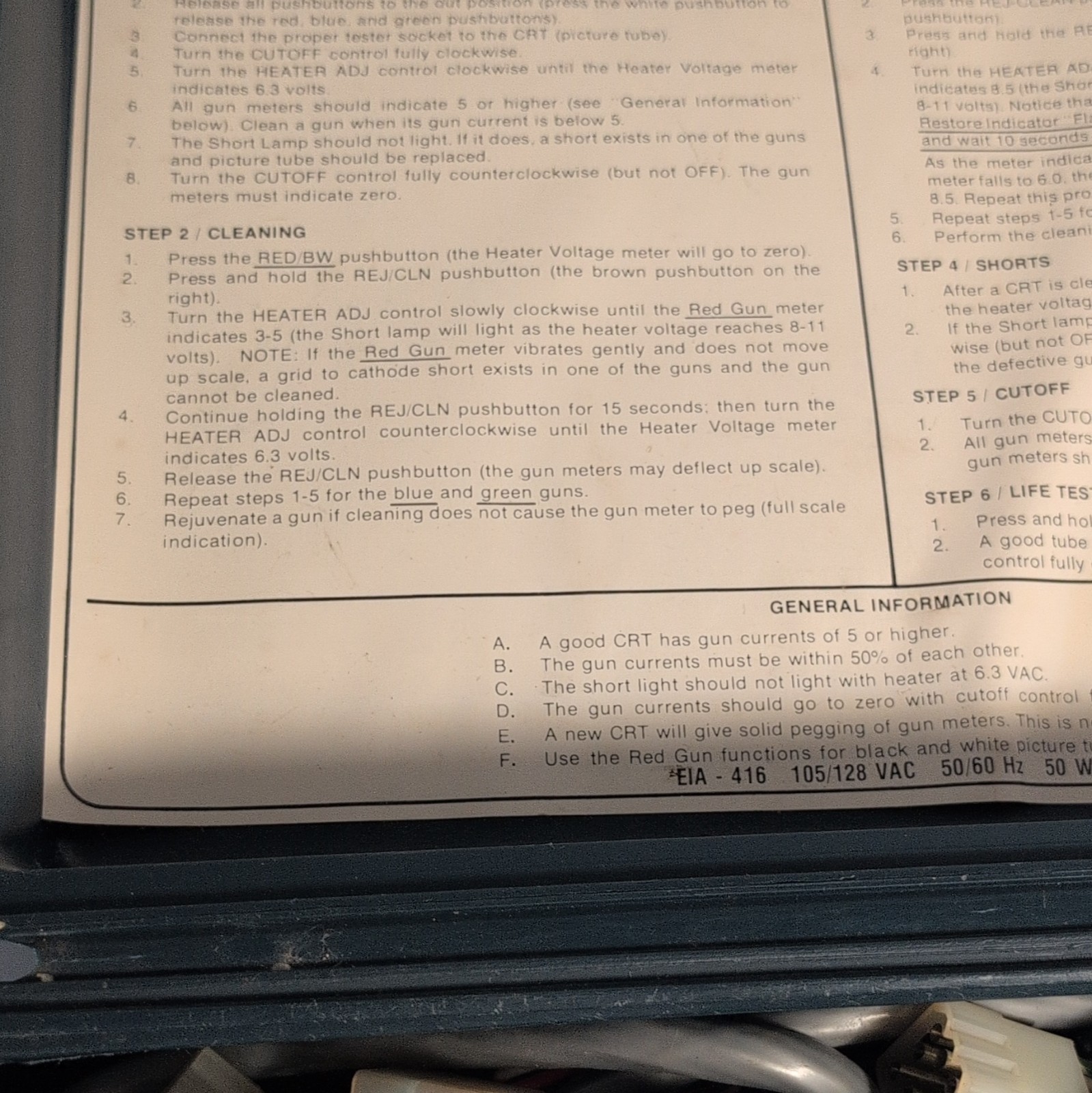 Simpson 390-1332 Analog CRT Tester & Rejuvenator Test Equipment Unit