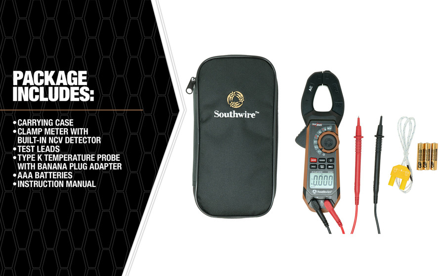 Southwire 21550T 400A AC/DC Clamp Meter with True RMS