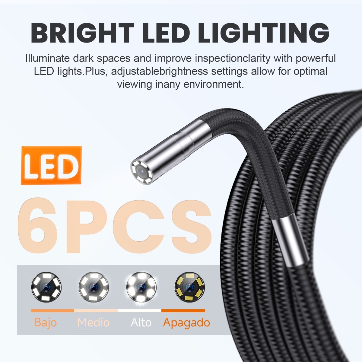 4.3inch 2-Way 210° Articulating Borescope Industrial Endoscope Inspection Camera