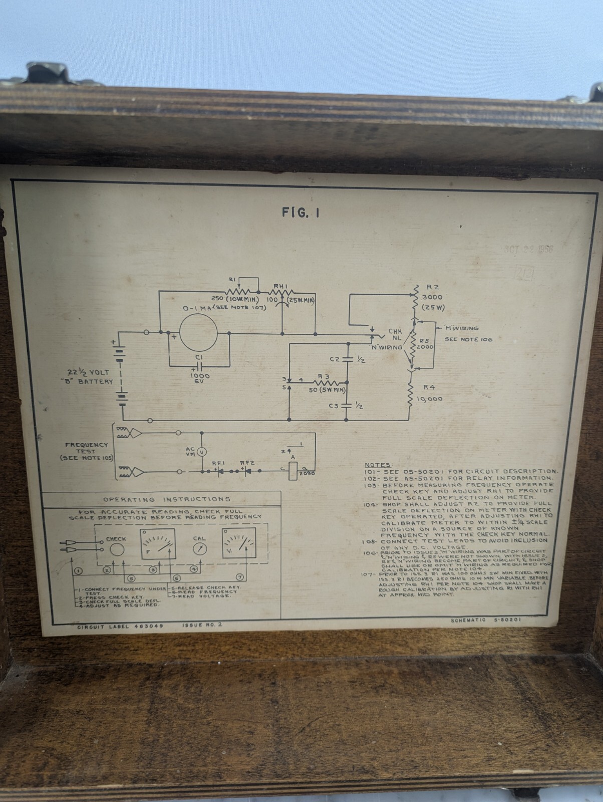Vintage 1956 Stromberg Carlson Portable Test Set 207300 Frequency Volt Meter