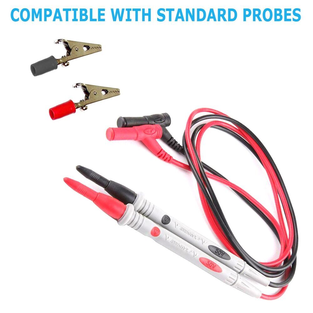 FOR Fluke Meter Electrical Alligator Clip Probes 1000V 20A Multimeter Test Leads