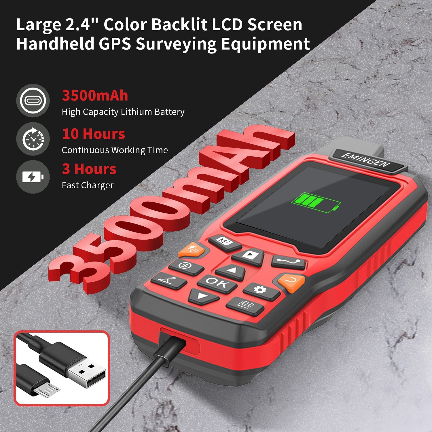ZL180 GPS Land Meter Survey Equipment GNSS receiver Area Distance Tool