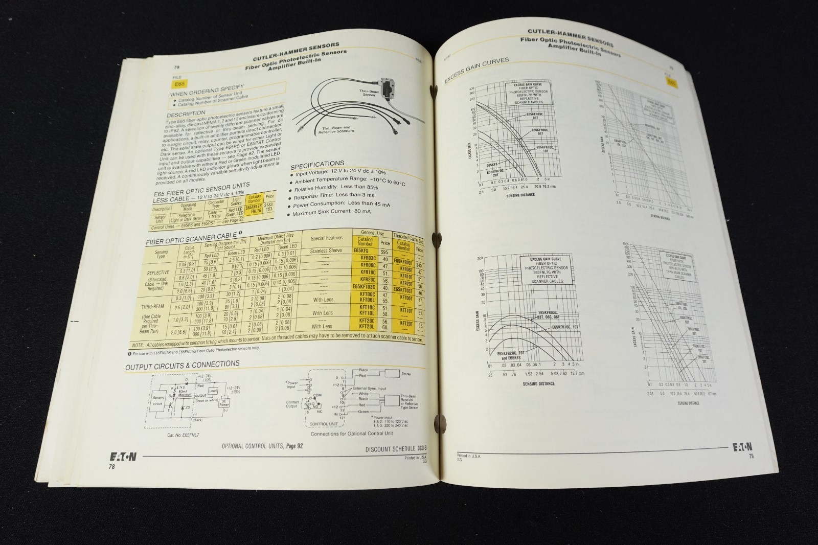 Cuttler-Hammer Sensor/Limit Switch Catalog 1985 Vintage Eaton Corp