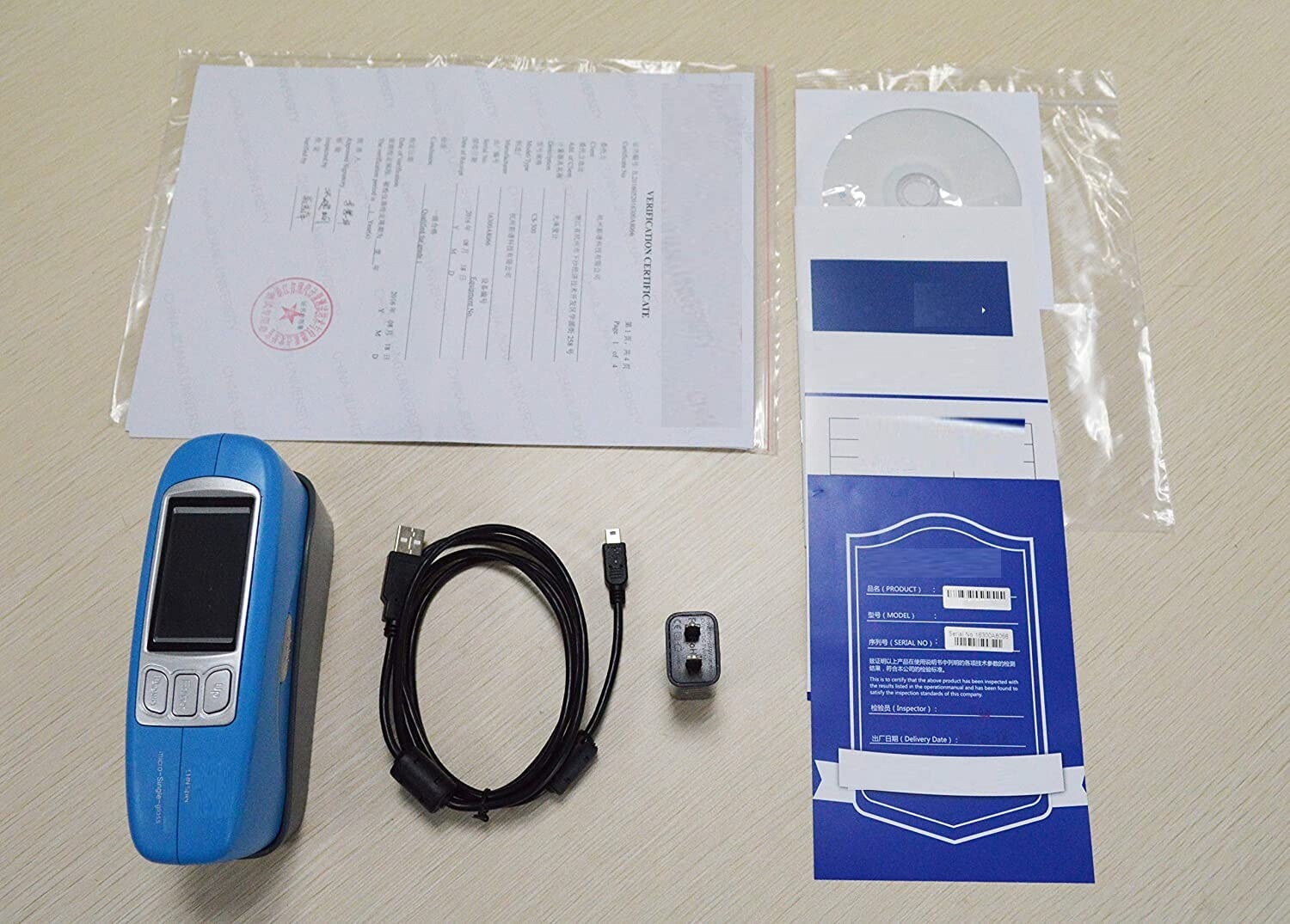60 Degree Glossmeter Gloss Meter with 0-1000GU Data Storage 100 Standard Samples