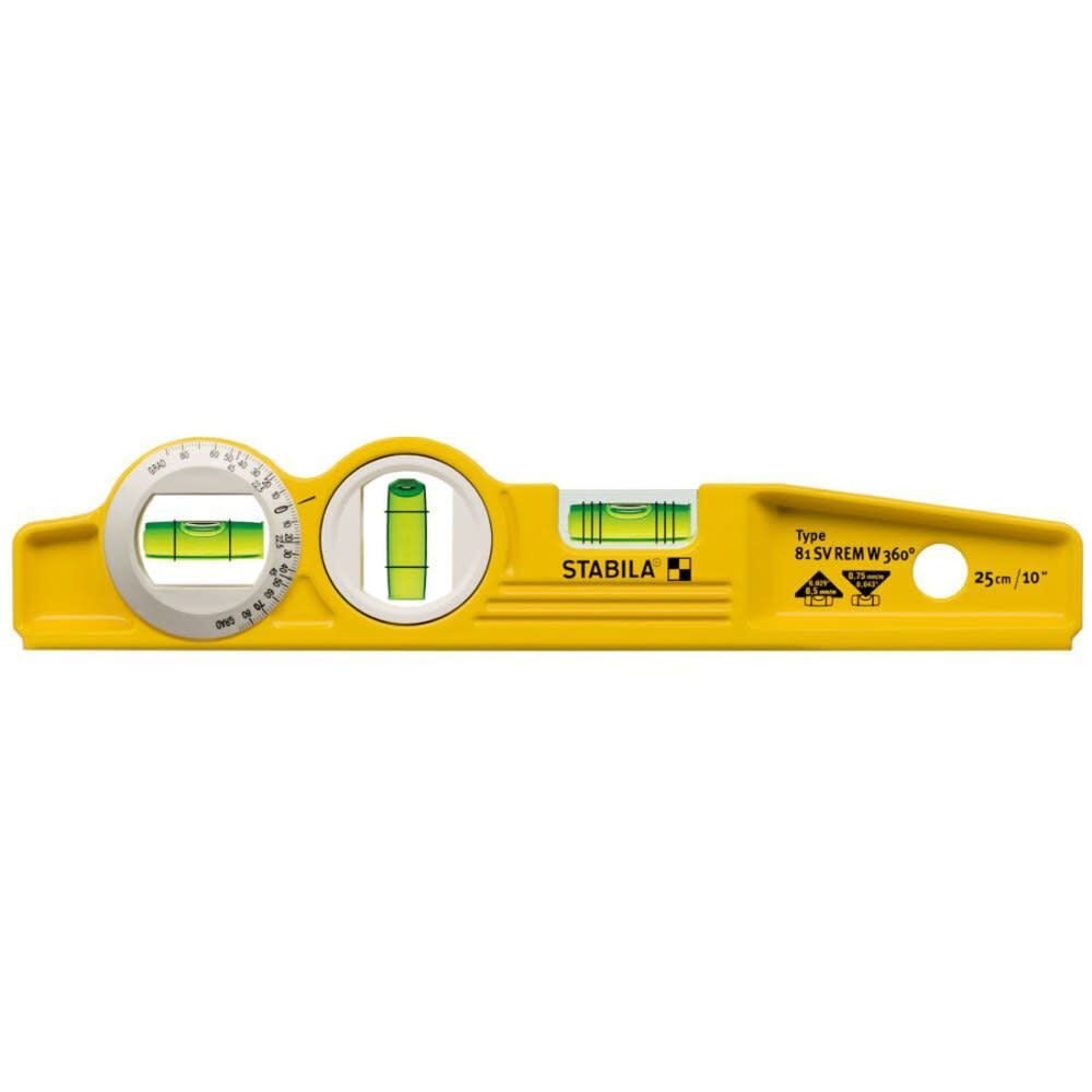 Stabila 25360 10in Type 81 SV REM Magnetic Torpedo Level 360 Vial