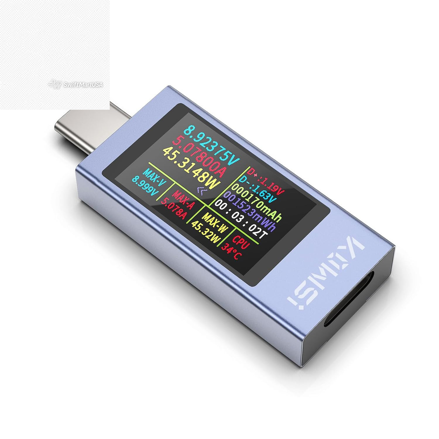 KWS-2303C USB C Tester Power Meter 360W Type-C PD Digital Multimeter Voltmeter