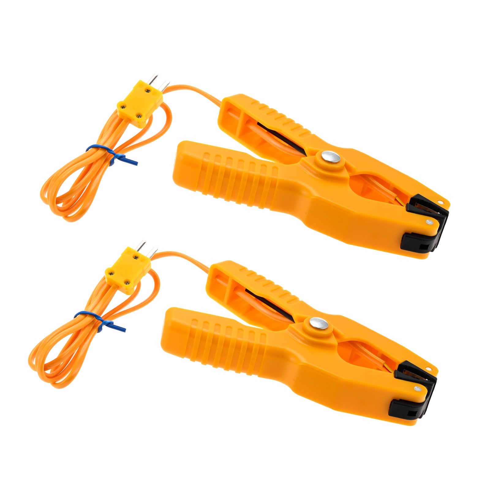 2x K-Type Thermometer Lead Probe Pipe Clamp for Fieldpiece Gauges HVAC &Plumbing