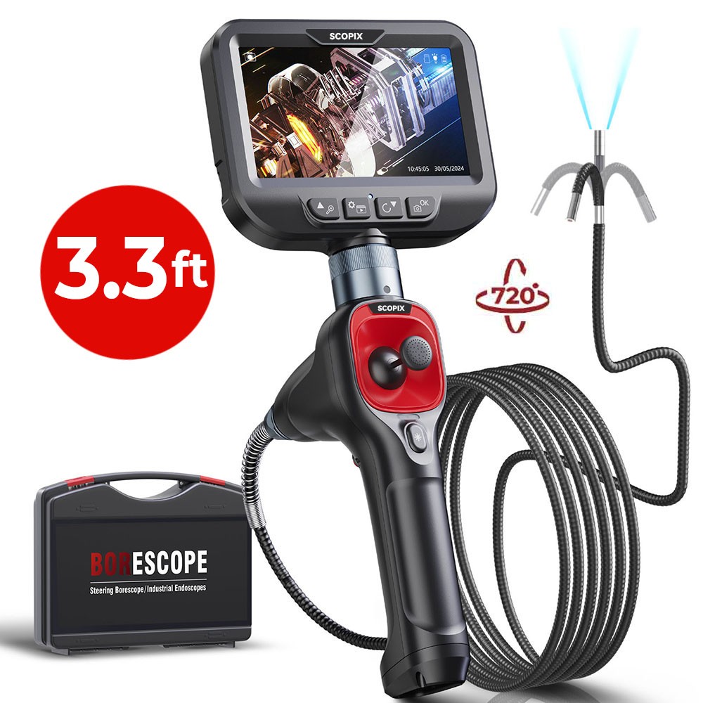 50%OFF Ralcam Articulating Borescope Camera 720° Joystick Endoscope Semi Rigid