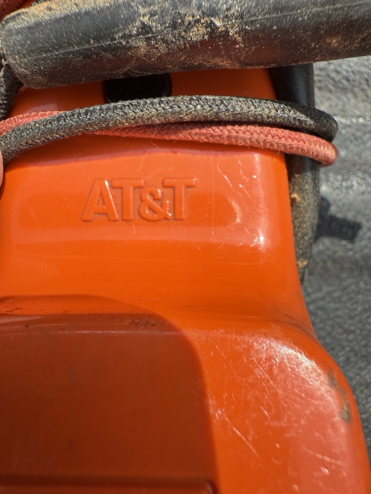 Vintage AT&T Phone Line Tester Push Button Lineman Set Orange