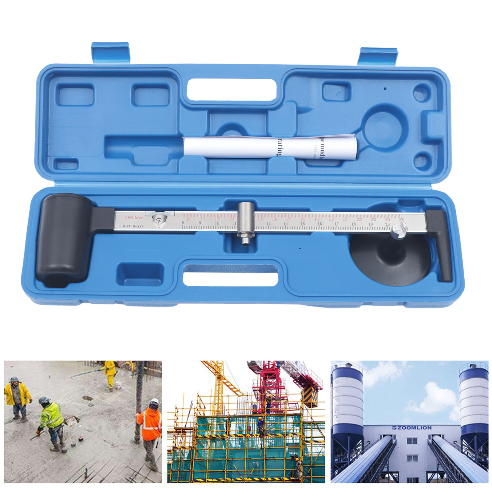Mud Hydrometer Dual Scale g/cm³ lb/gal with Toolbox & English Manual