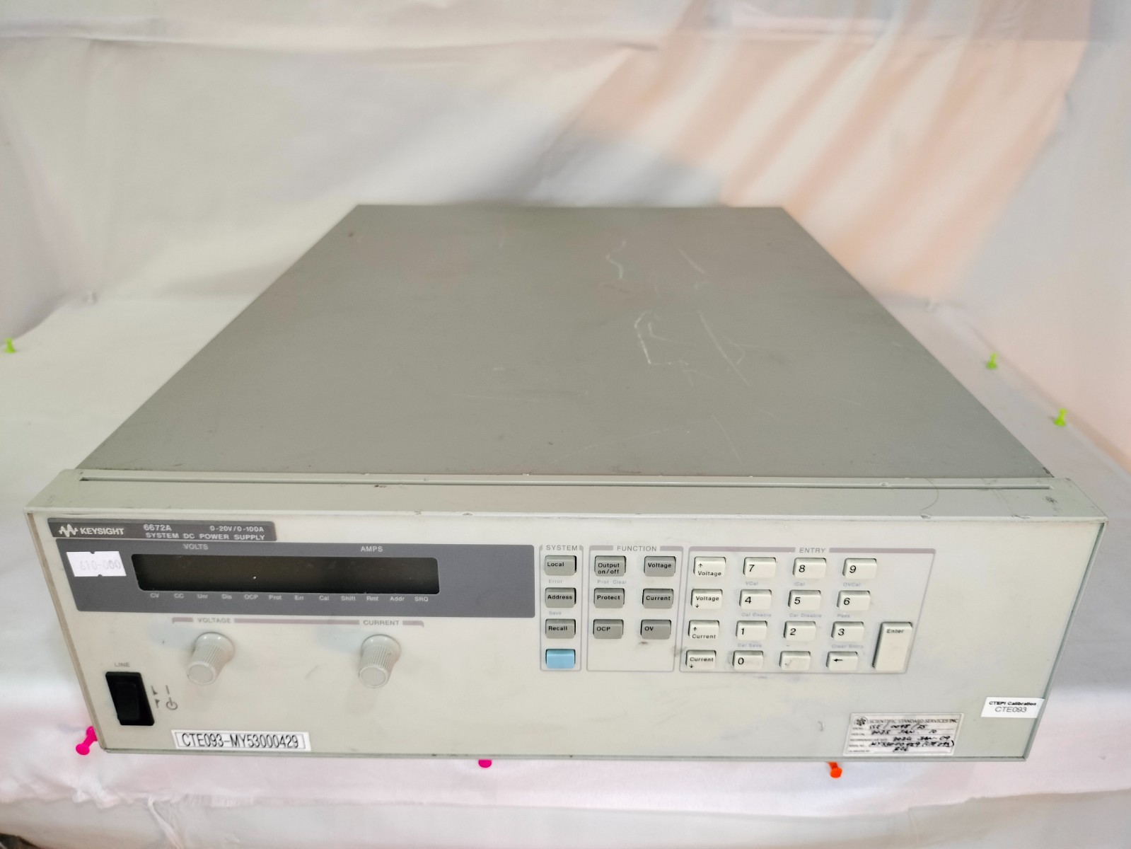 Keysight 6672A System DC Power Supply 0-20V/0-100A Made in Malaysia MY53000429