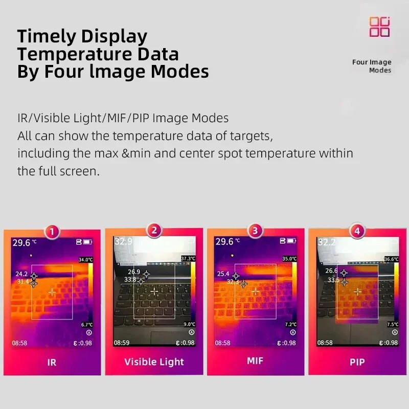 Guide PC230 Thermal Camera Imager 256×192 Infrared Leakage Tracking Inspection