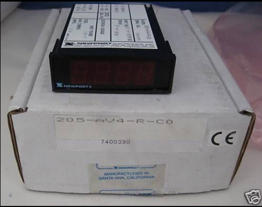 Newport 3 1/2 Digit Mini-Size DC Voltmeter 205-AV4-R-C0 new