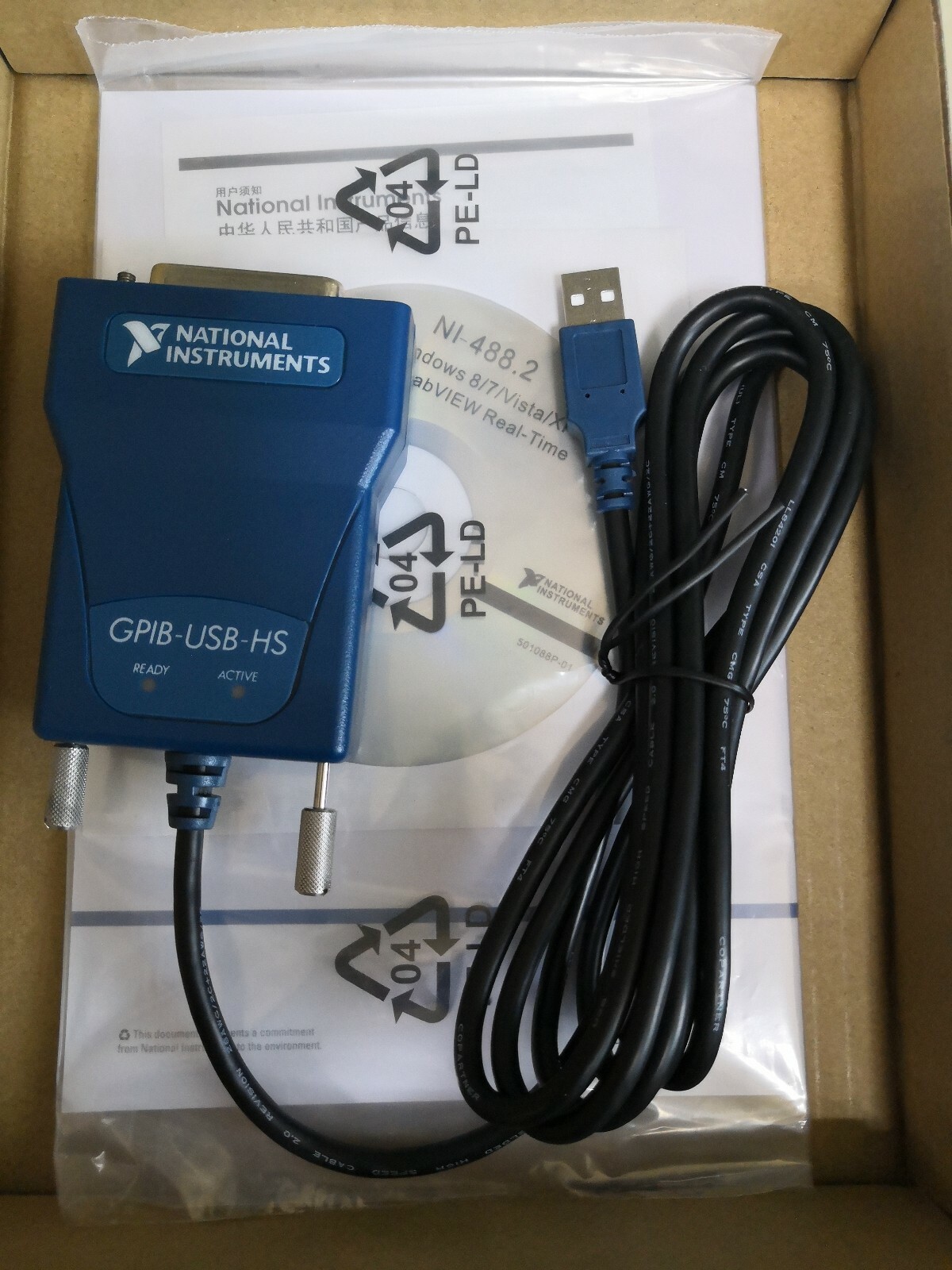 New Sealed NI GPIB-USB-HS National Instrumens Interface Adapter controller IEEE