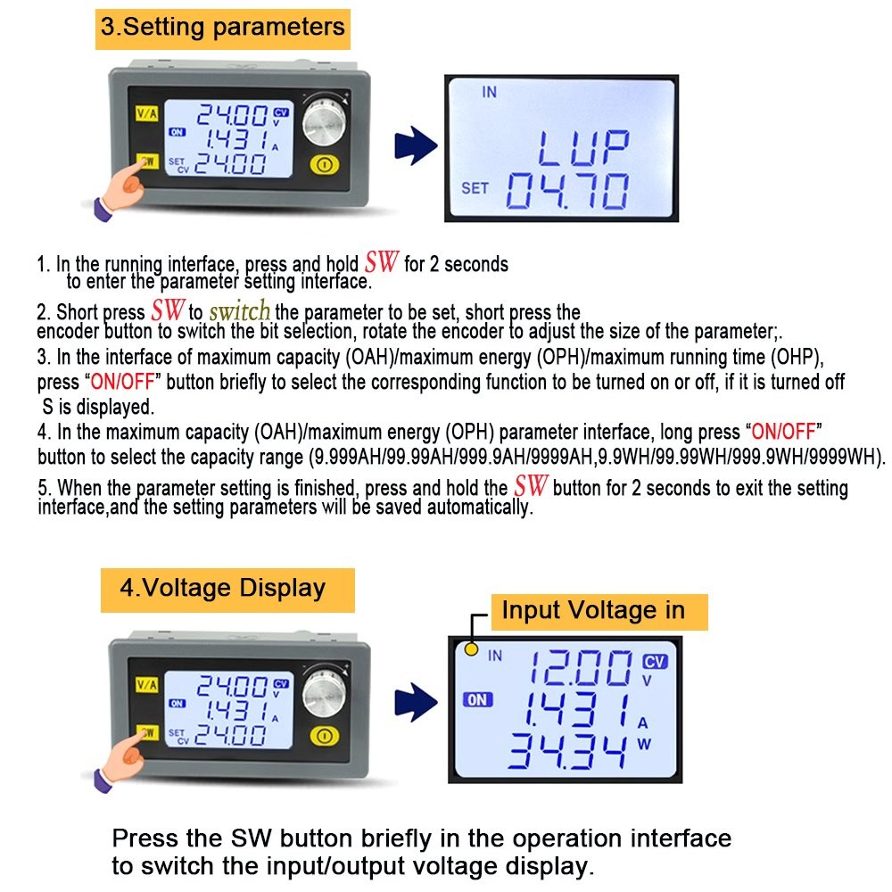 Portable Adjustable DC Power Supply To Fits For Dewalt 18V/20V Li-Ion Battery