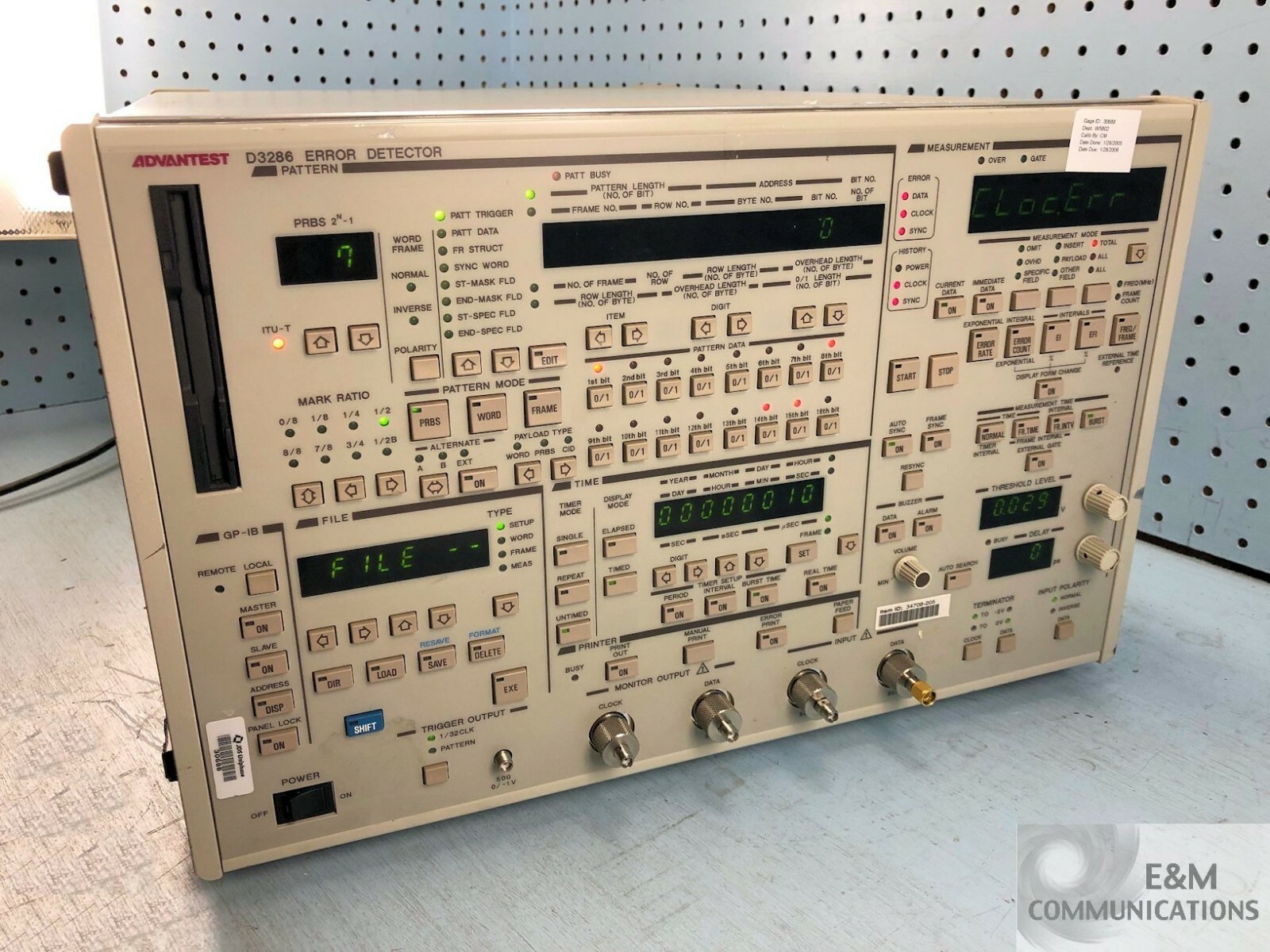 D3286 ADVANTEST DIGITAL TRANSMISSION TESTER 12GB/S ERROR RATE DETECTOR (1)