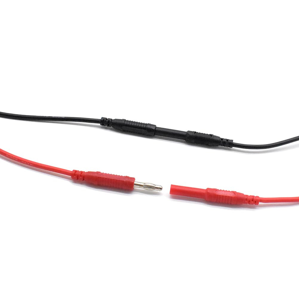 2Pcs Multimeter Test Lead Extension Male to Female Connector 4Mm Banana Plug to