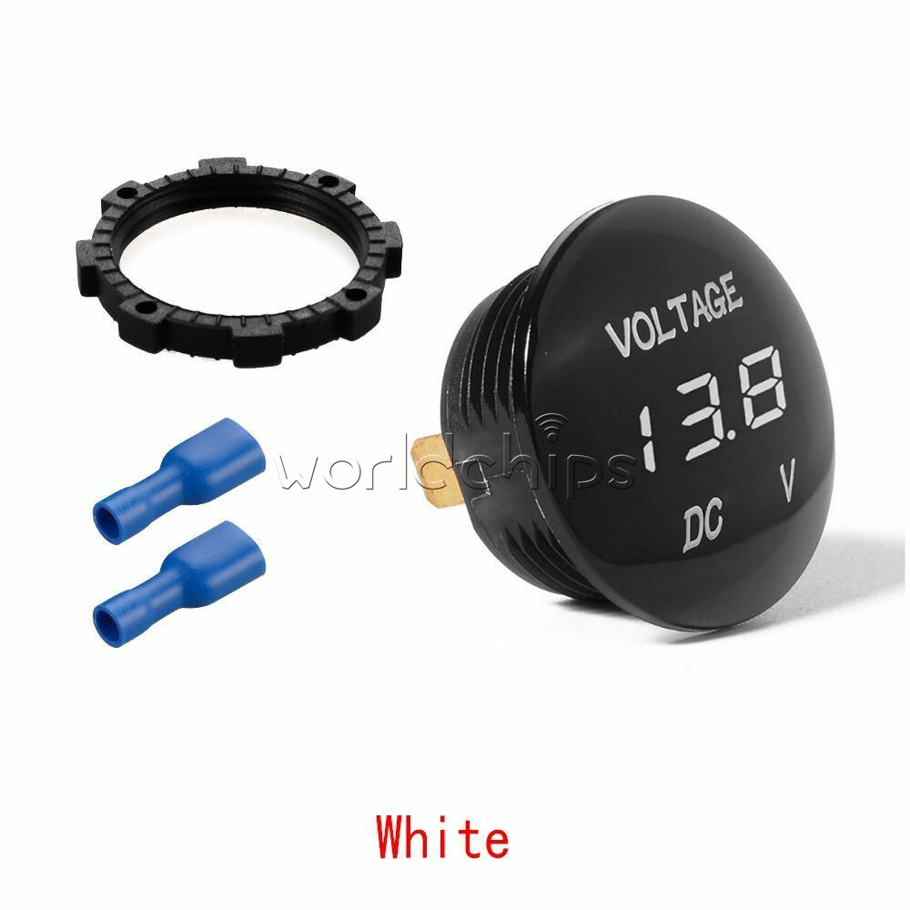 Digital DC12-24V LED Panel Voltage Volt Meter Voltmeter Motorcycle Car 4 Colors