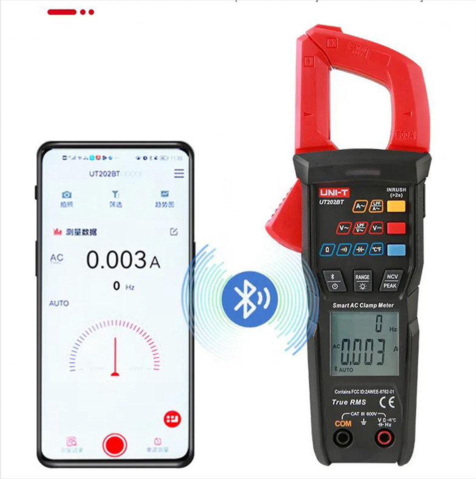 UNI-T Clamp Meter Digital Multimeter Bluetooth T-RMS L.P.F Inrush Current Tester
