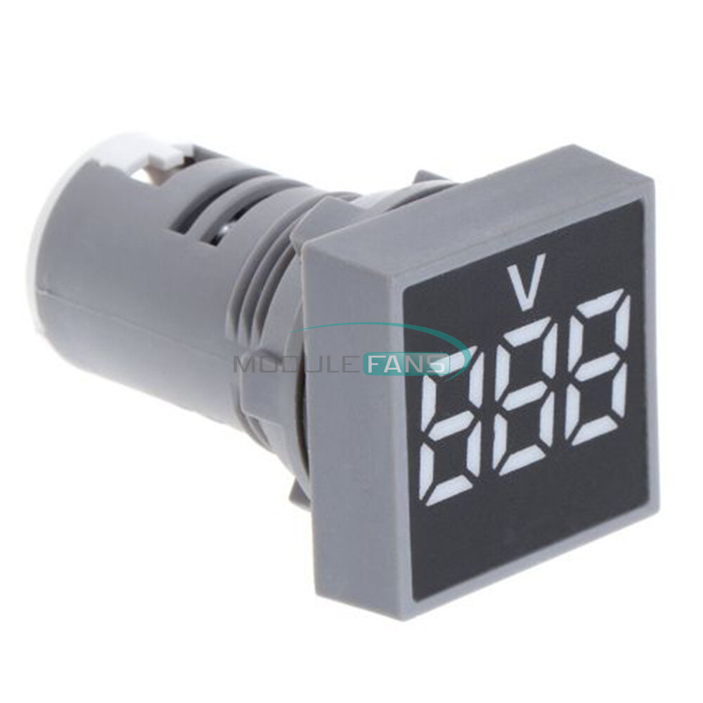 AC 20-500V Square Digital LED Voltmeter Voltage Gauge Meter Tester 5Color