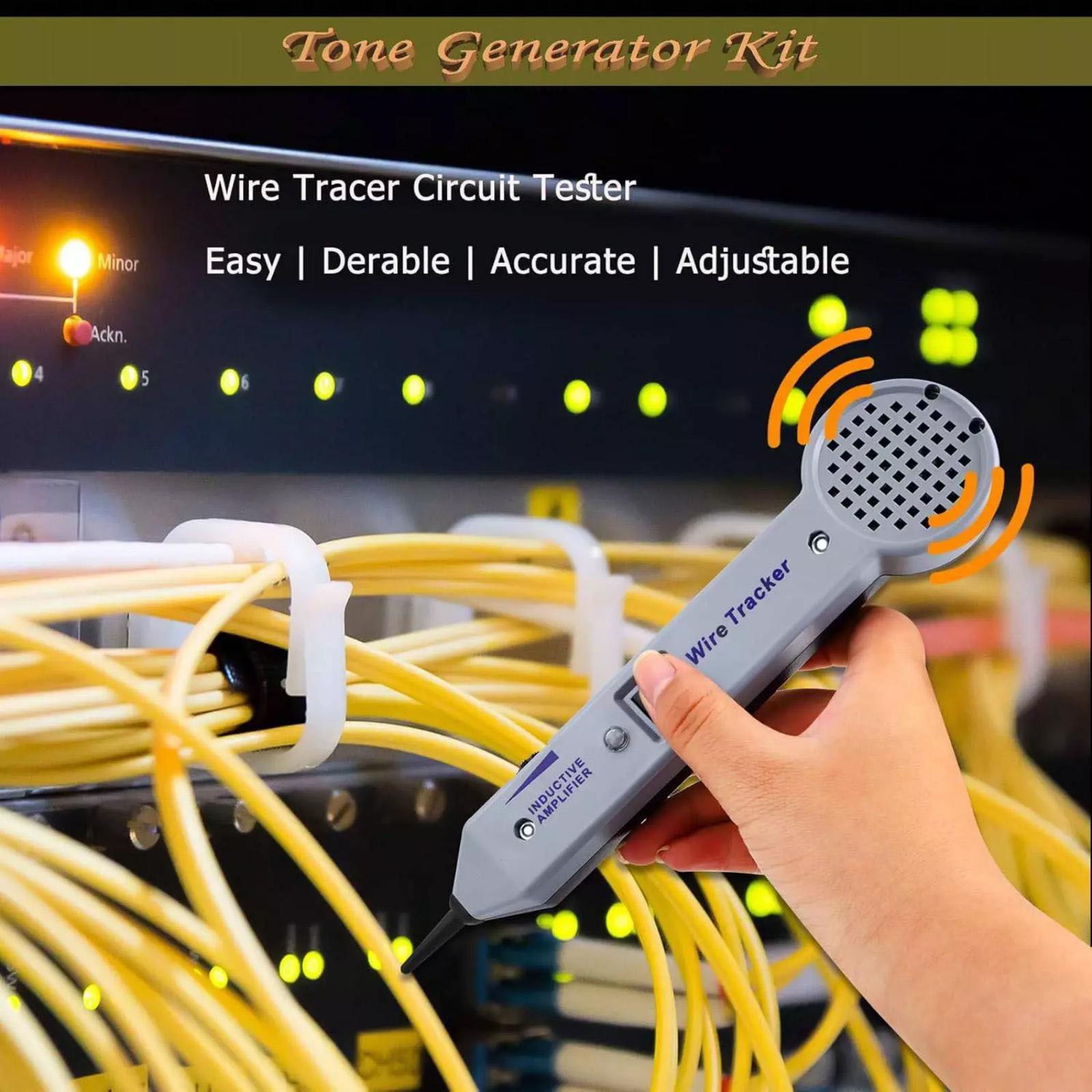 New Tone Generator Set Wire Tracer Kit Features LED Indicator Proximity Lighting