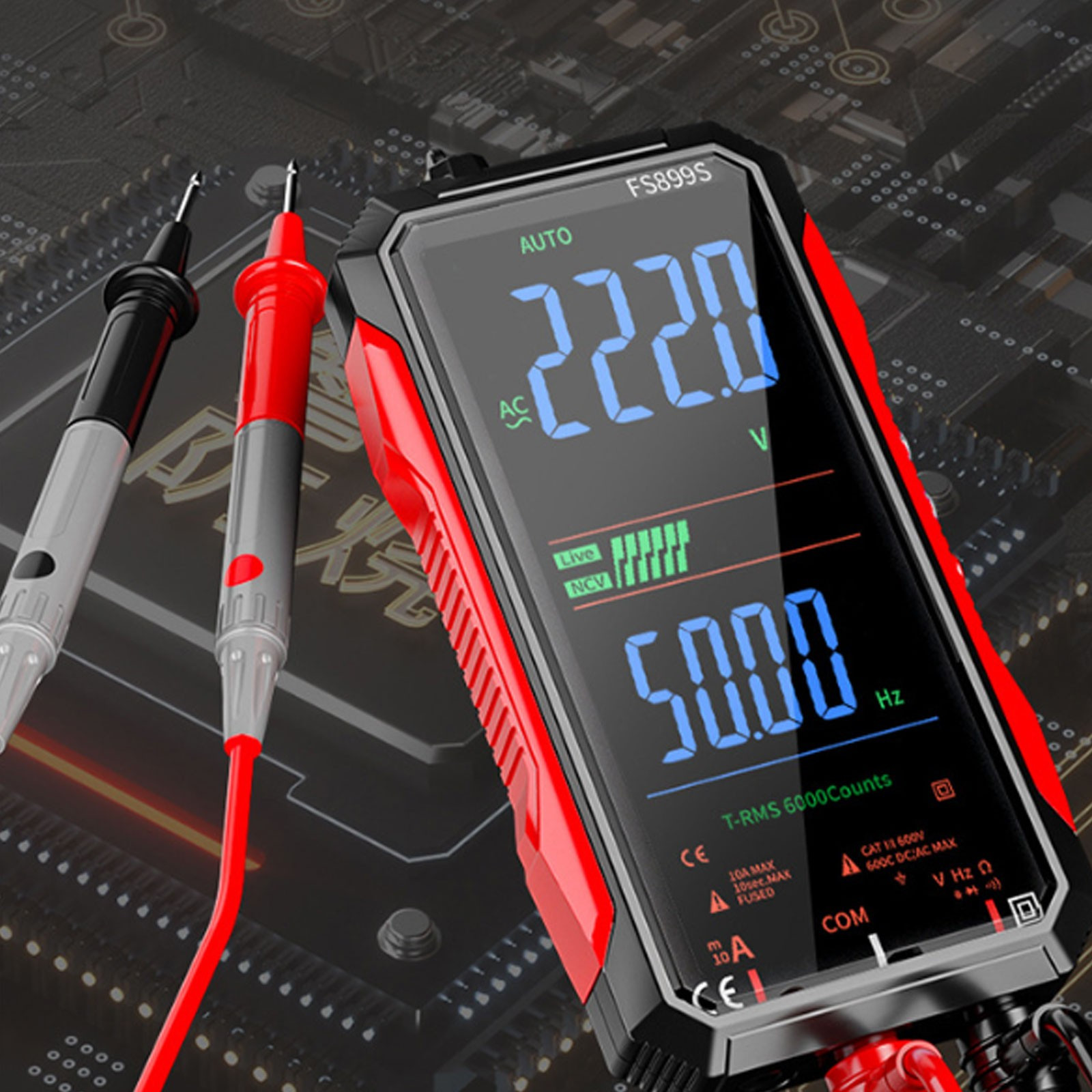 USB Rechargeable Digital Multimeter for Electrical Testing With Storage Case New