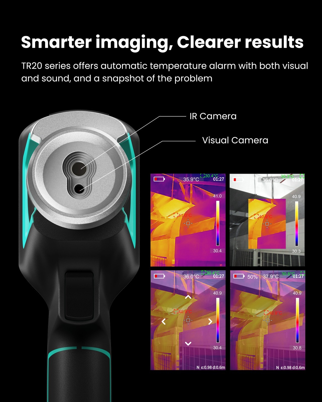 Handheld Thermal Imaging Camera 320 × 240 IR Resolution 50 HZ Dual Camera