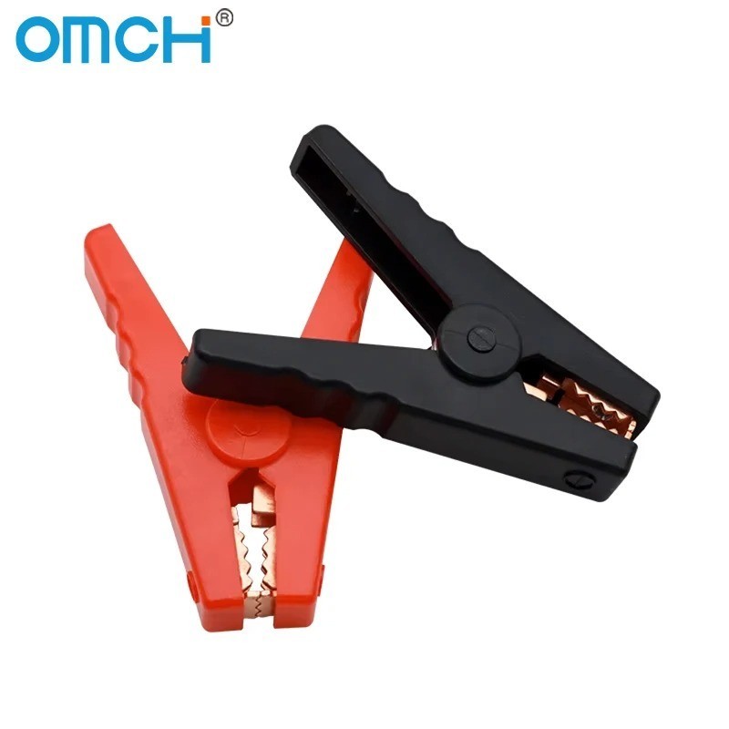 2PCS Car Alligator Clips Crocodile Clip Battery Test Clamps 100A Red Black