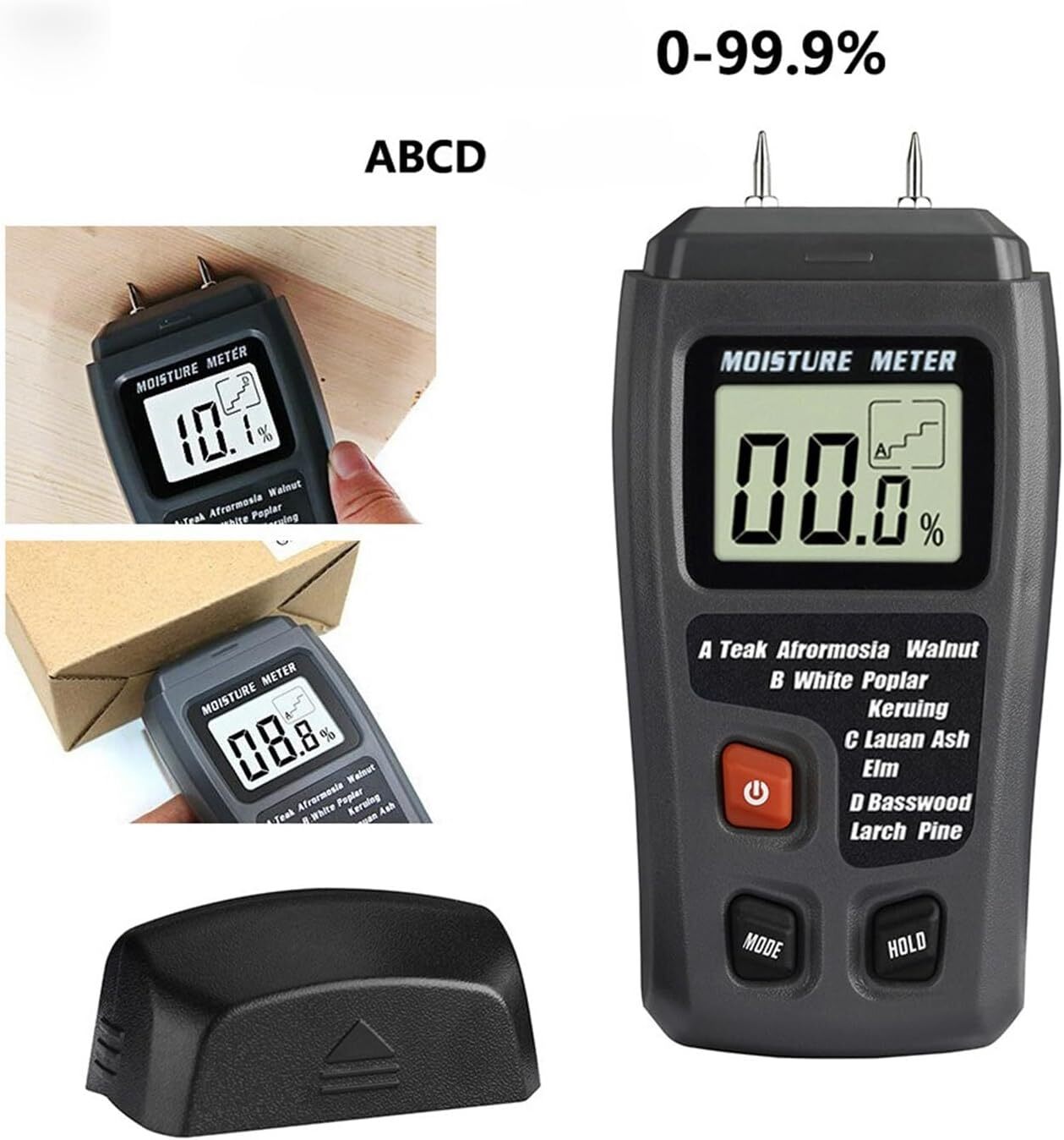 Digital LCD Wood Moisture Meter Detector Tester Wood Firewood Paper Cardboard