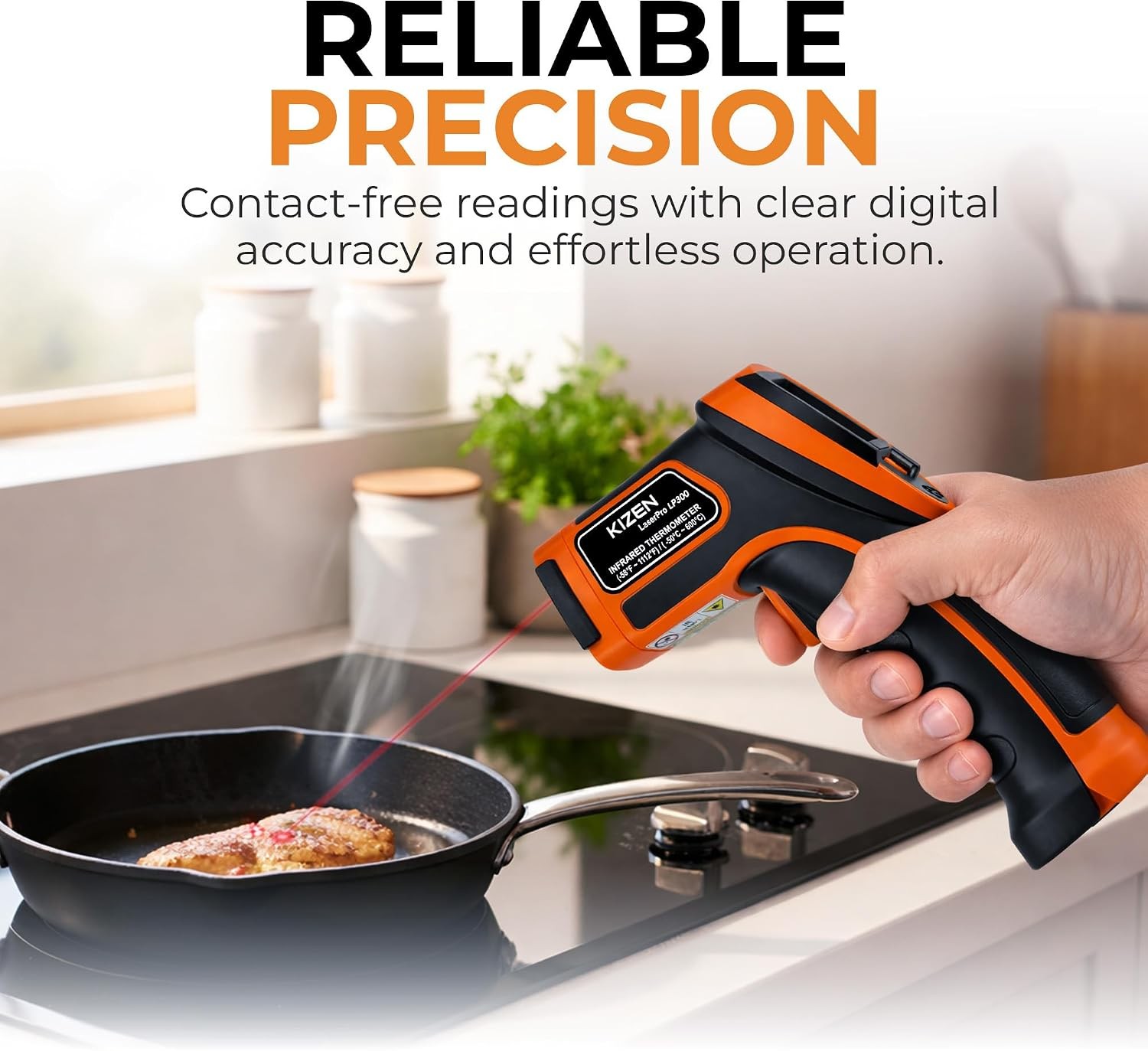 Infrared Temperature Gun – Handheld Surface Thermometer for Griddle Grill Pizza
