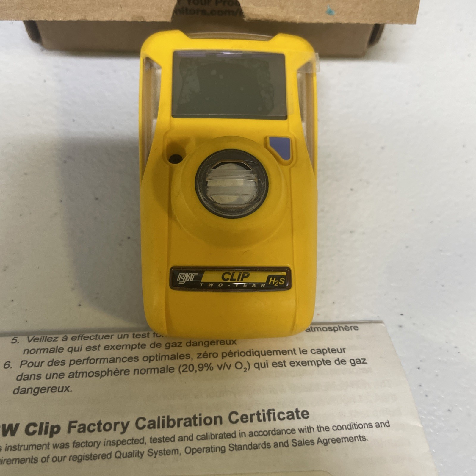 BW Technologies Corded Electric BWC2-H BW Clip Single Gas Monitor H2S