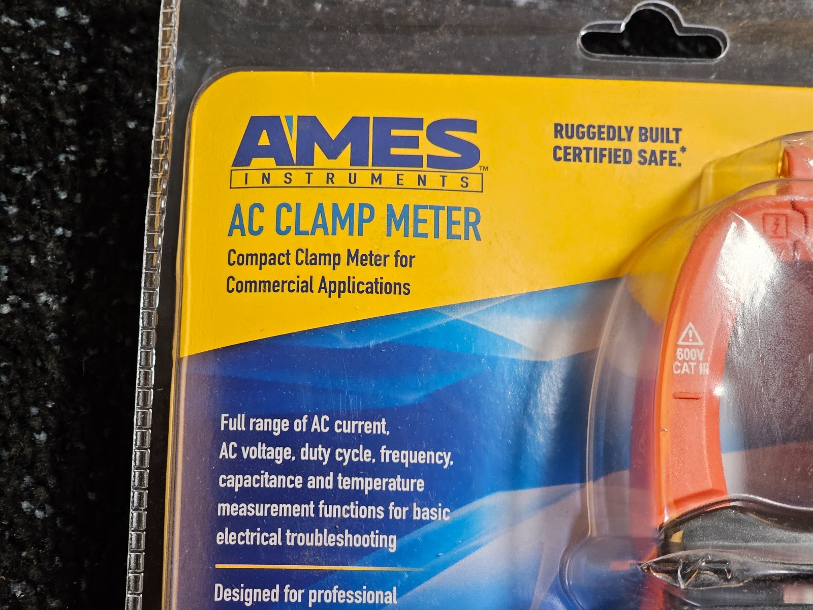 Ames Instruments CM600A Cat III 600 V AC Compact Clamp Meter Digital