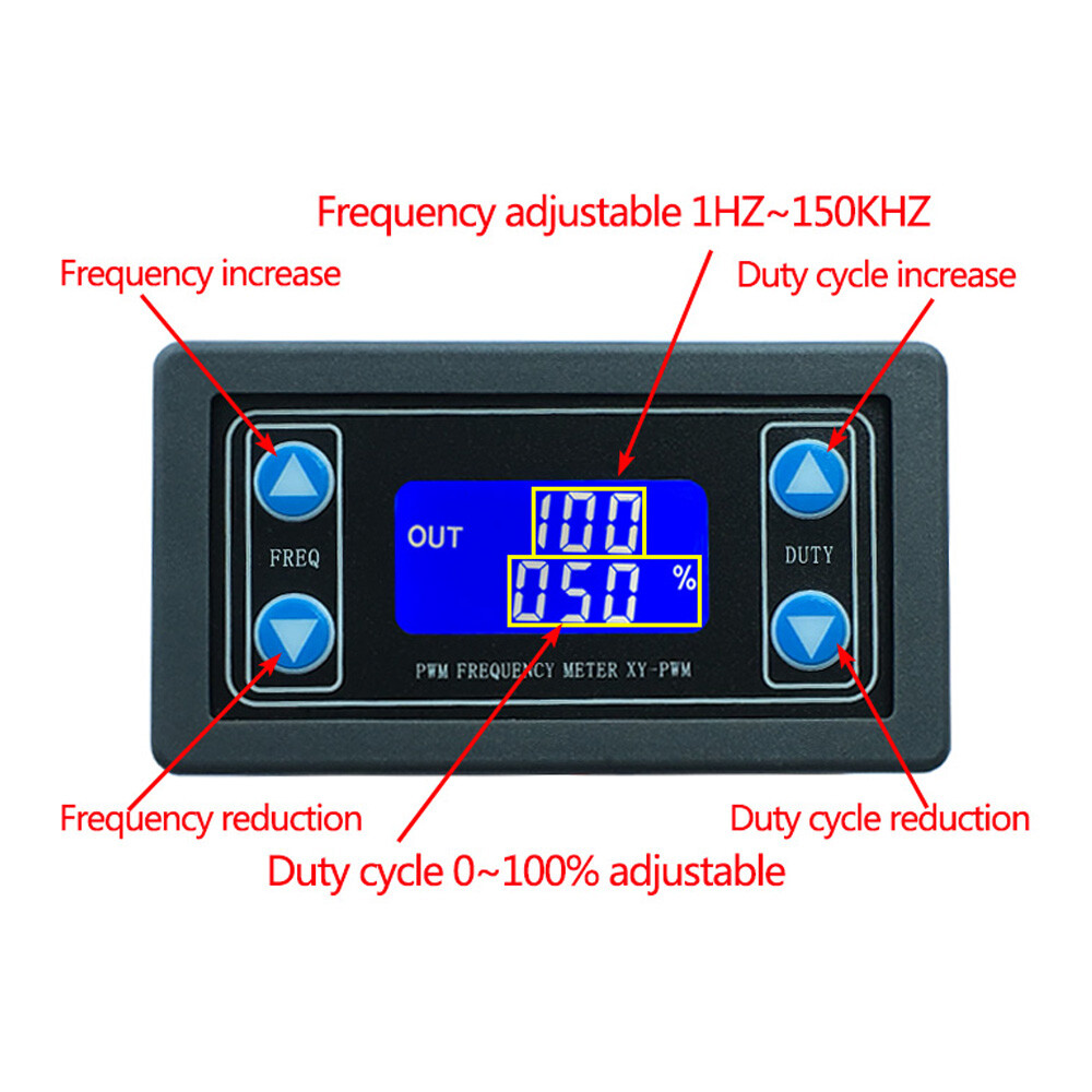 3.3-30V PWM Pulse Frequency Duty Ratio Square Wave Rectangular Signal Generator