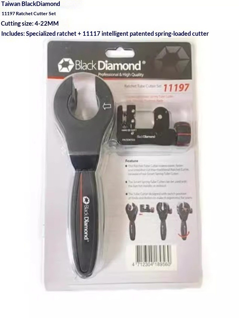 4-22mm, 11195 Model Black Diamond Mini Size Tube Cutter with Ratchet Handle