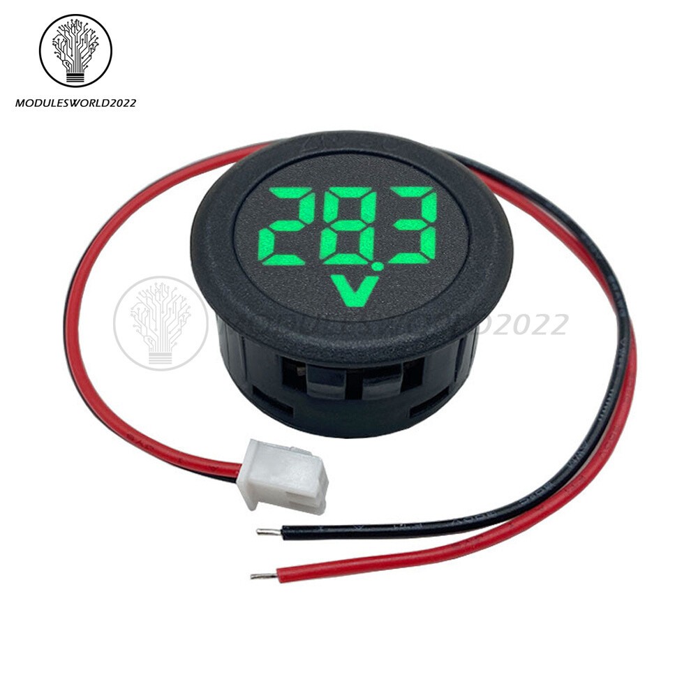 DC4V-100V Voltmeter LED Display Digital Panel Meter Voltage Indicator 5 Color
