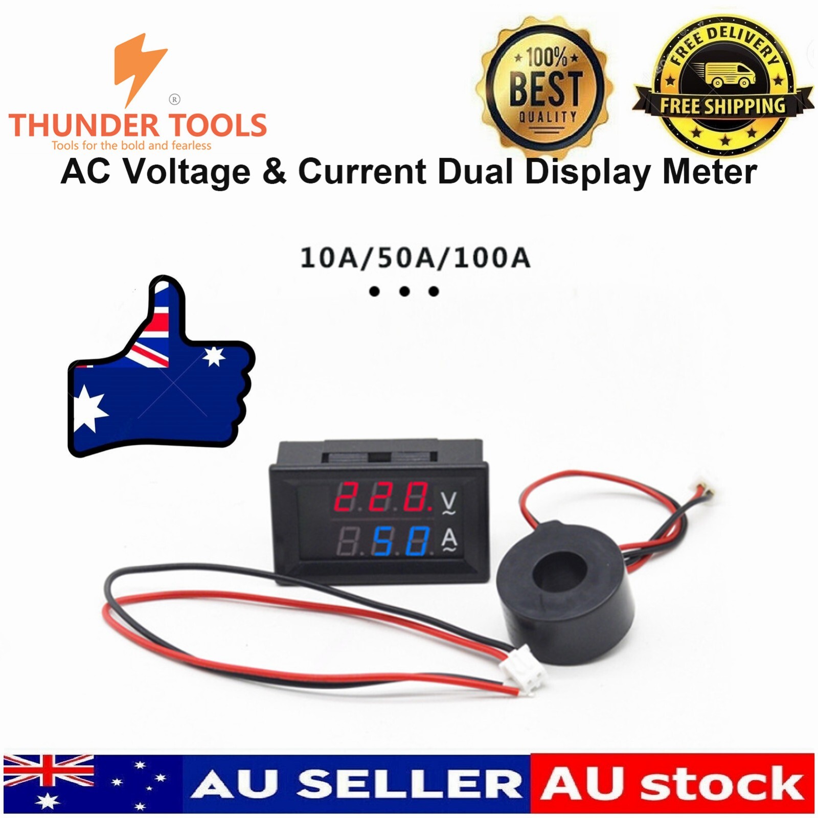 Thunder Tools Digital Double Color Blue & Red Led Display Voltmeter