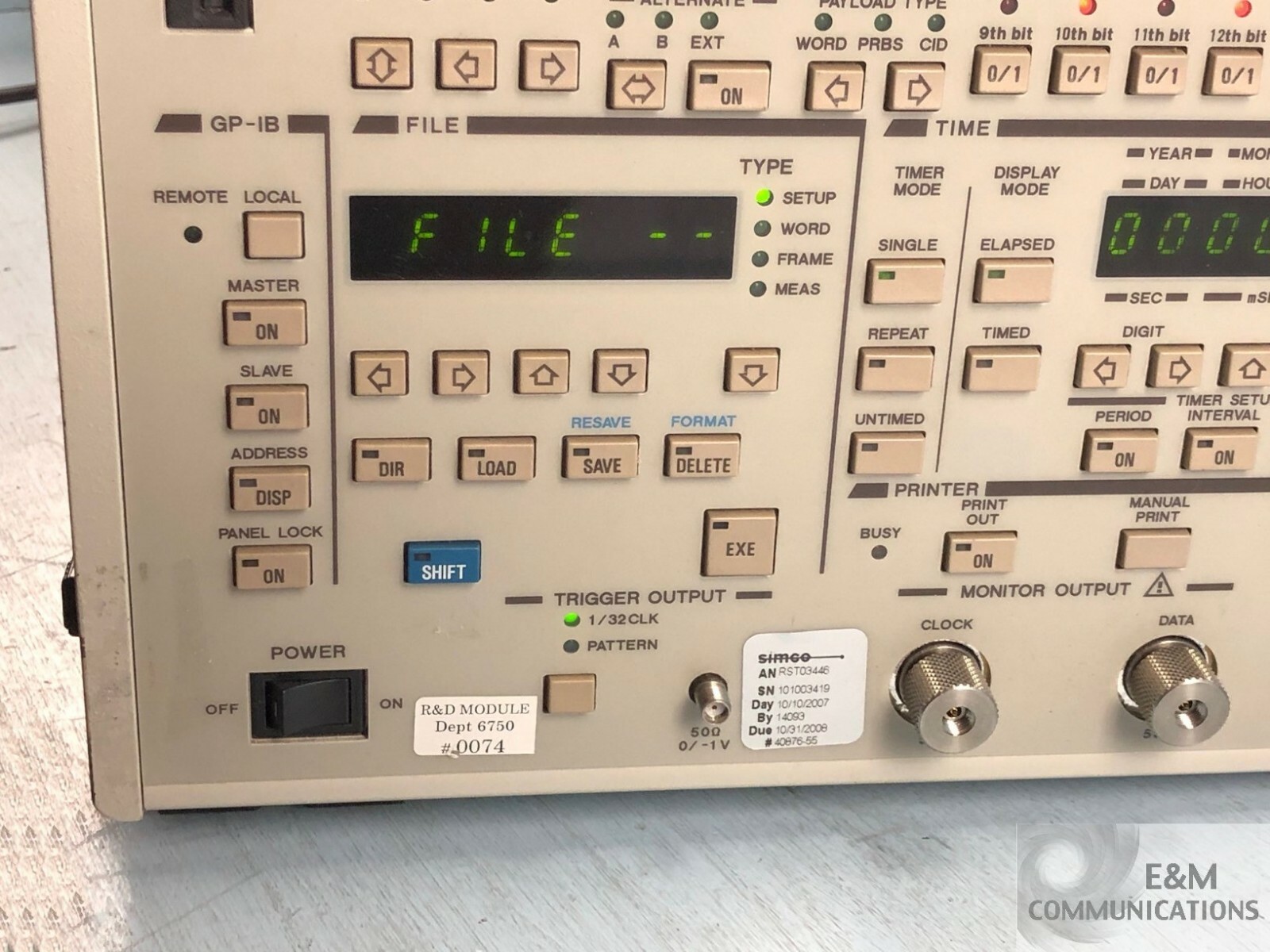 D3286 ADVANTEST DIGITAL TRANSMISSION TESTER 12GB/S ERROR RATE DETECTOR (2)