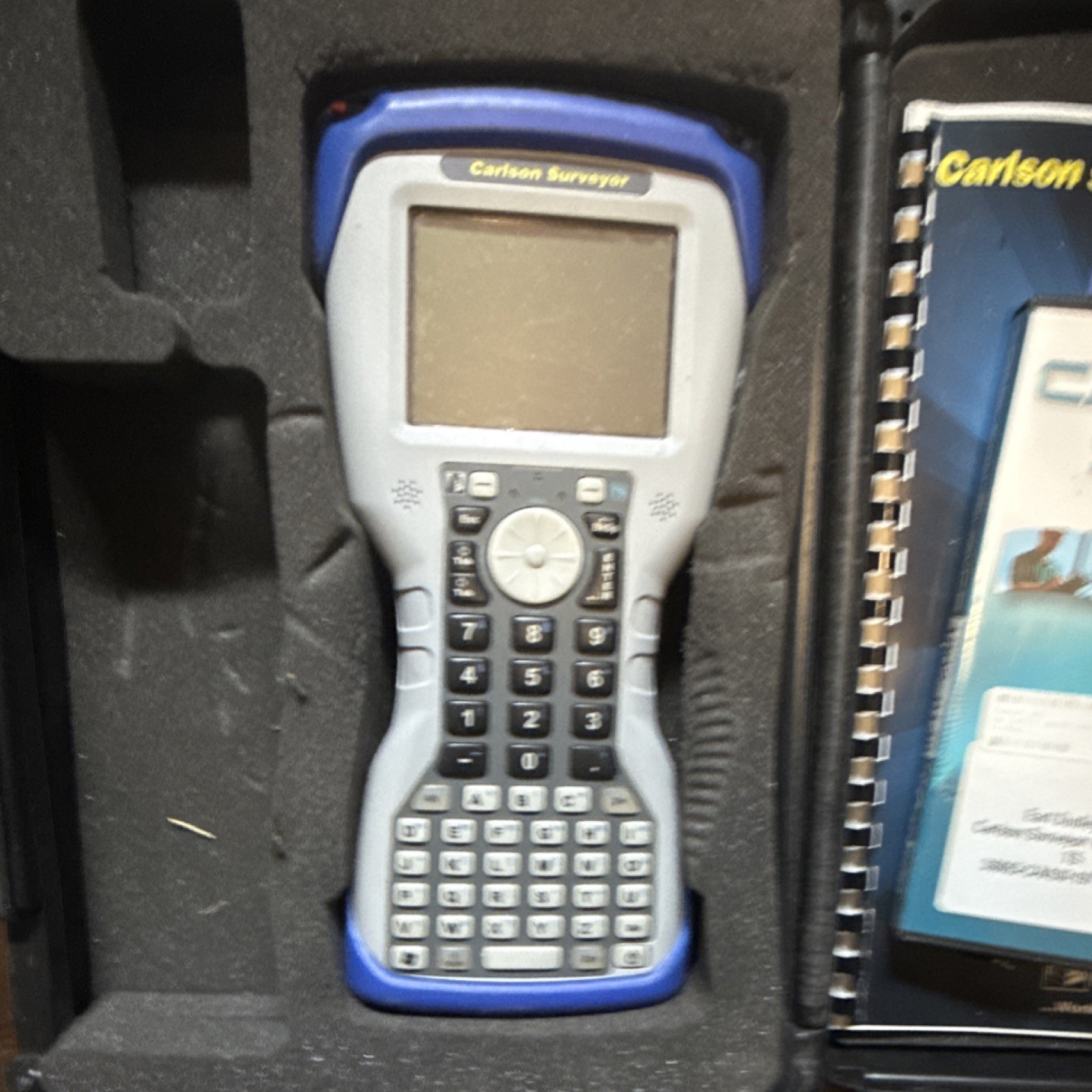 Carlson Surveyor Data Collector with Case, Manual, and Accessories