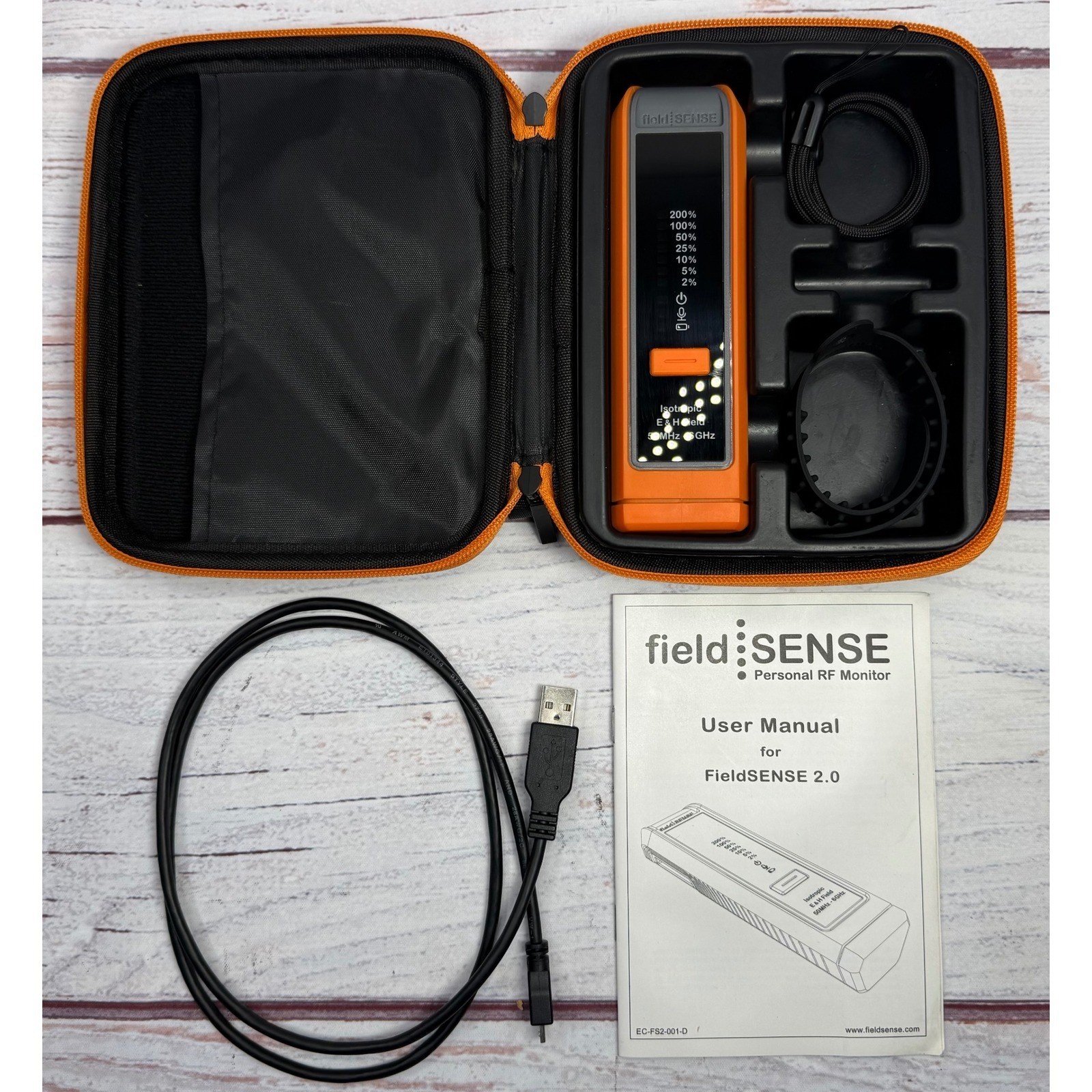 FieldSENSE 2.0 Personal RF Monitor Isotropic E & H Field 50MHz – 6GHz Orange