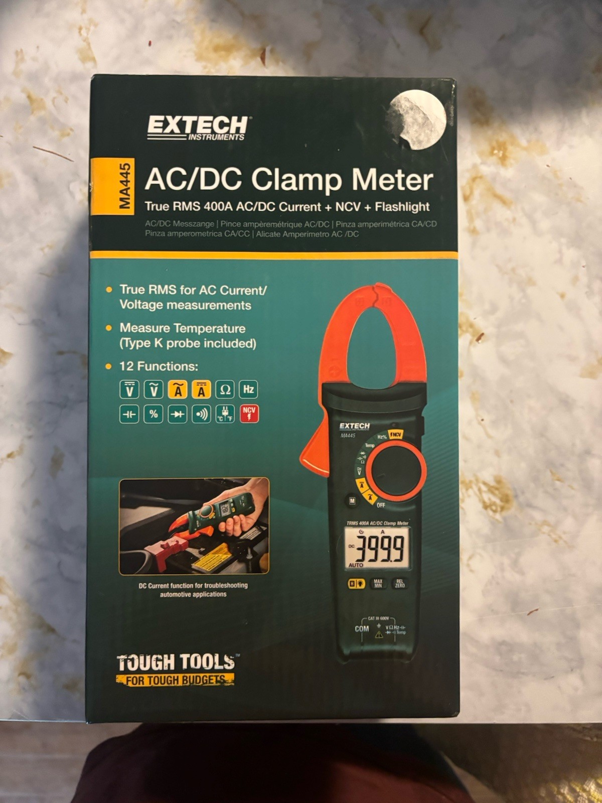 Extech MA445: True RMS 400 Amp AC/DC Clamp Meter with NCV