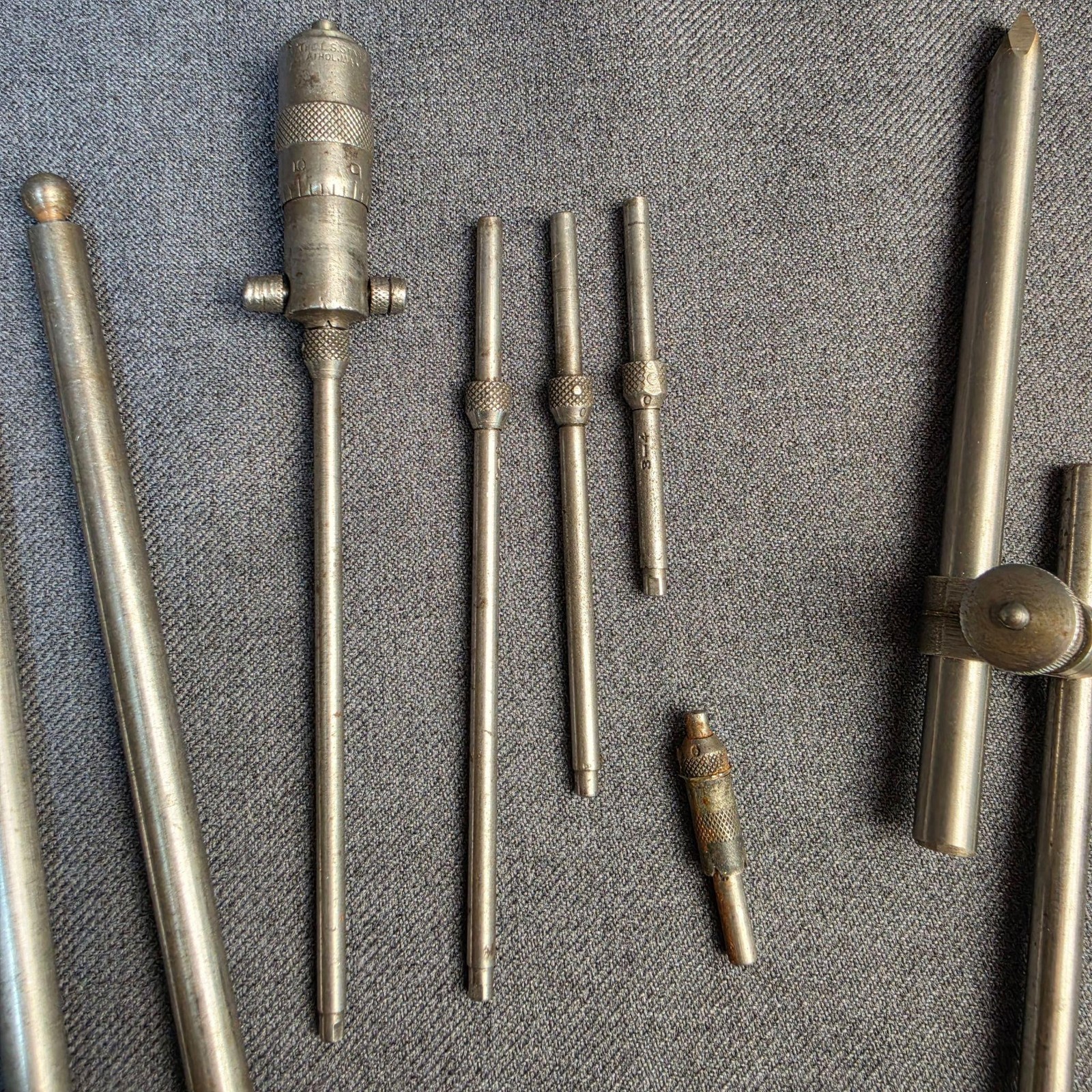 Vintage Starrett No.196 Dial Test Indicator Machinist Tool Set Made In USA Steel