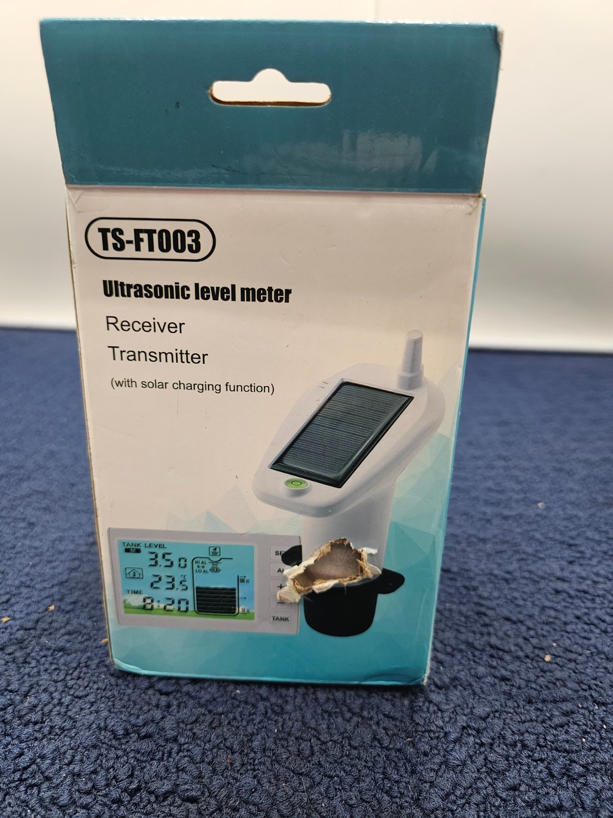 TS-FT005 1-5m Ultrasonic Liquid Level Gauge 4.3-inch Screen IP65 Waterproof