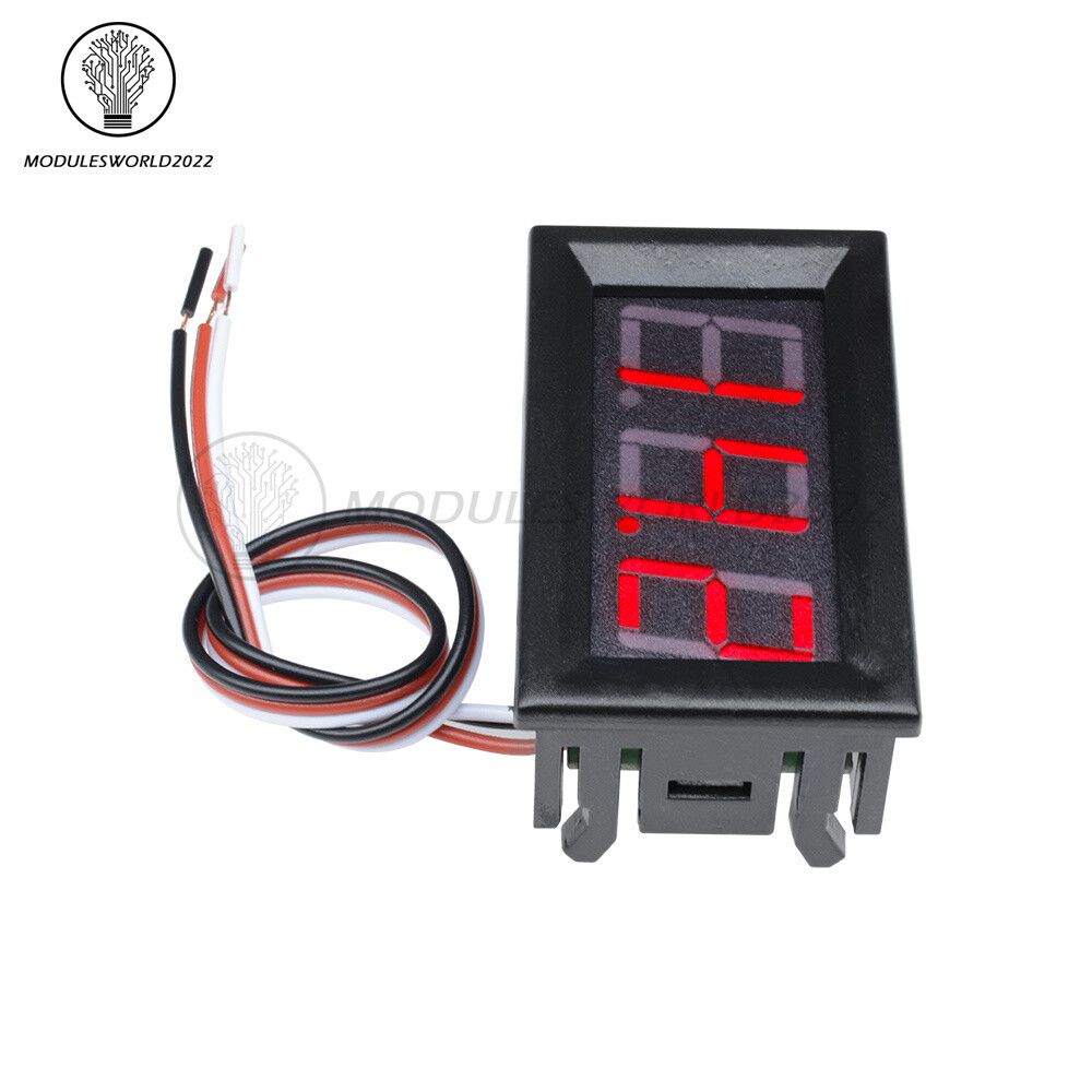 0.56″ DC AC 5V-30V-500V Digital Voltmeter Voltage Panel Meter Color LED Display