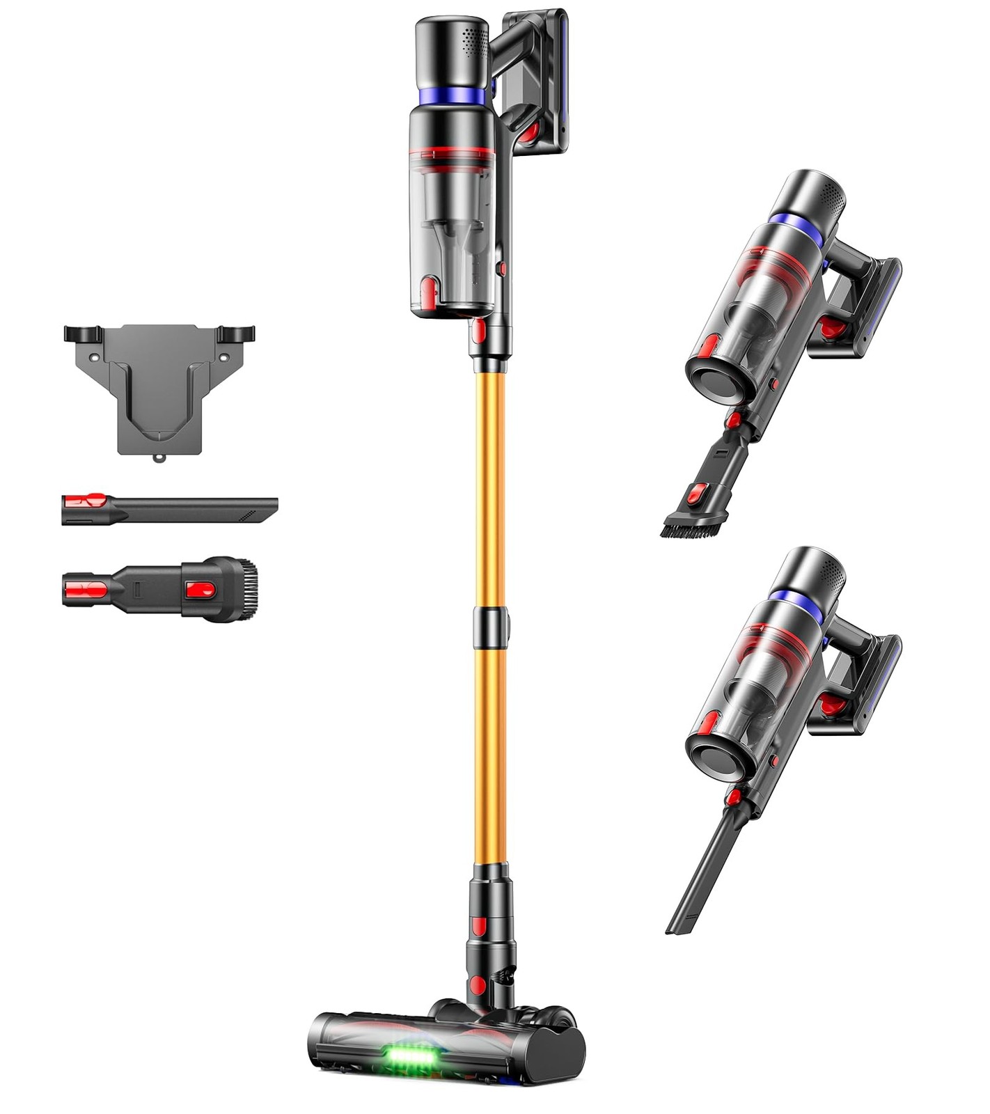 Cordless Vacuum Cleaner,600W 50KPA 70Mins Runtime for Home, Self-Standing Sti…