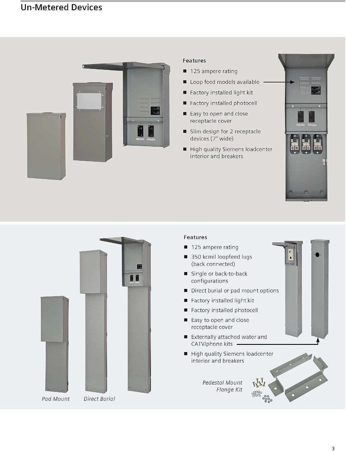 Siemens TL77NT Talon Temporary Power Outlet Panel w/ Two 20a Duplex Receptacles