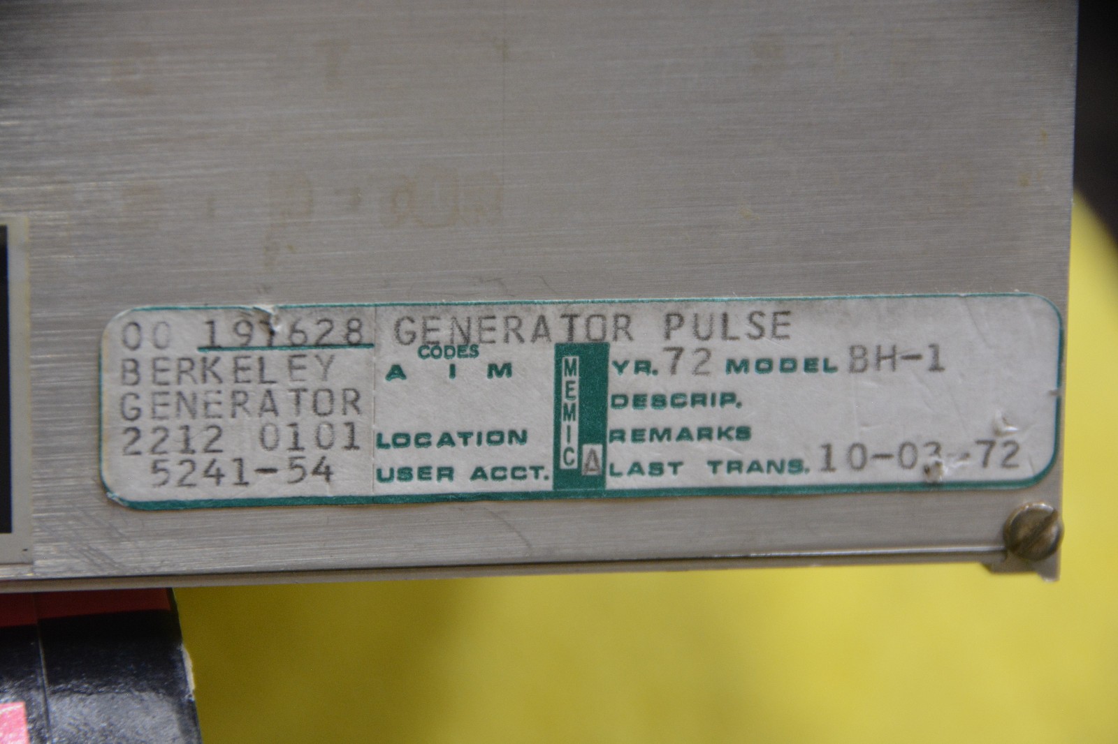 BERKELEY NUCLEONICS BNC BH-1 TAIL PULSE GENERATOR, TESTED