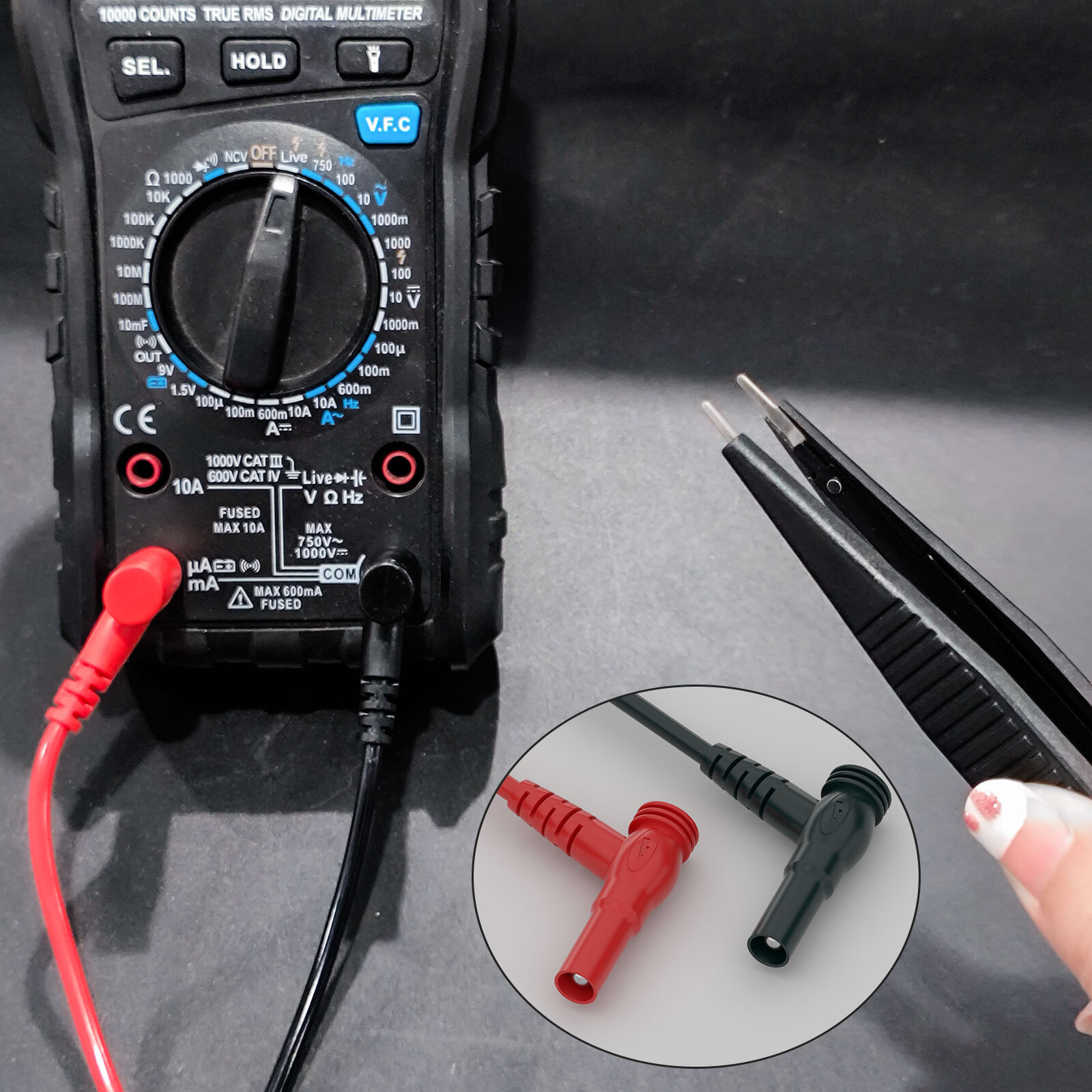 Multimeter Test Lead Kit with Alligator Clip Banana Plug Digital Electric 21PCS