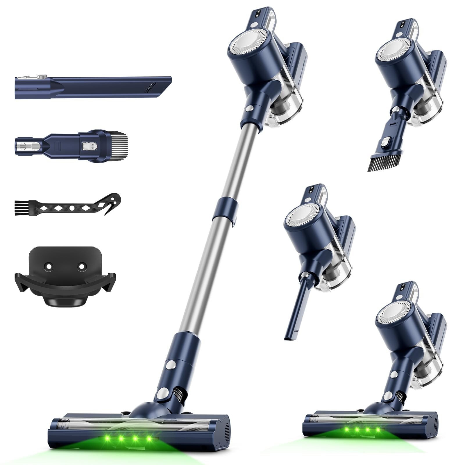 Cordless Vacuum Cleaner: Powerful Suction Stick Vacuum, Anti-Tangle Brush | P…