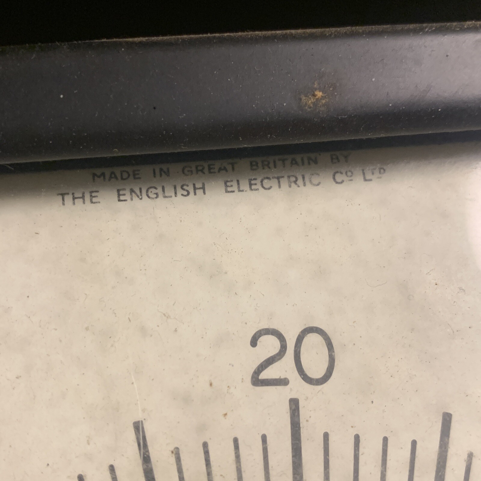 English Electric 6-1/2″ *Vintage* Square Panel Meter 0-35 V model 207 steam punk